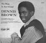 Dennis Brown - No man is an island album cover